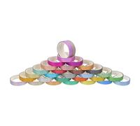 jojofuny 30 Rolls Macaron Glitter Washi Tape Set, Multi-Color Decorative Paper Tape for Scrapbook, DIY Craft Making, Self-Adhesive Wrapping and Journaling Supplies