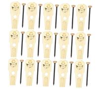 jojofuny 30 Sets Gold Thickened German Style Picture Frame Hooks with Copper Head Nails Hangers for Photos Posters and Frames Easy to Install Durable Wall Mounting Kit