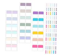 jojofuny 30 Sheets Colorful Index Tabs for Notebooks Writable Repositionable Sticky Page Markers with Strong Adhesive for Book Annotation Filing Journaling and Visual Organization
