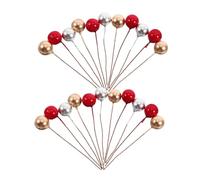 jojofuny 300pcs Artificial Christmas Berries Decoration Realistic Foam Berry Stems in Red Gold Silver Lightweight for Tree Wreath Home Office Holiday Decor
