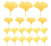 jojofuny 300PCS Artificial Ginkgo Leaves: Golden Fall Foliage - DIY Craft Leaves for Wedding Table Centerpieces Autumn Parties Thanksgiving Halloween Photo Props