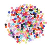 jojofuny 300pcs Round Frosted Acrylic Beads Rainbow Mixed Colors Matte Plastic Loose Beads for Jewelry Making Necklace Bracelet and Phone Chain Craft Supplies