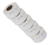 jojofuny 300pcs White Writable Self-Adhesive Labels Stickers Roll, 5 Rolls Blank Paper Stickers for Packaging and Office Use, Removable Sticky Labels for Organizing and Naming