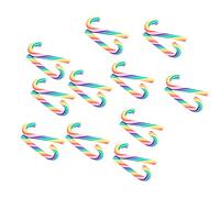 jojofuny 30pcs Christmas Candy Cane Polymer Clay Walking Stick Decor DIY Phone Case Fillers 3x8x24mm Mixed Colors Decorative Crutches Accessories for Holiday Crafts Random Color