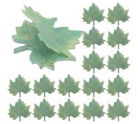 jojofuny 30pcs Green Maple Leaf Sticky Memo Pads, Adhesive Self-stick Reminder Notes for Office, School, To-do Lists, and Home Decor