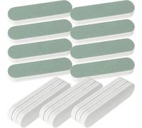 jojofuny 30Pcs Mini Nail Buffers and Nail Files Professional Manicure Tools White and Green for Home and Salon Use