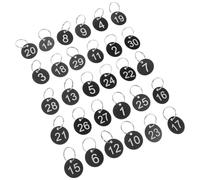 jojofuny 30pcs Numbered Metal Key Tags with Split Rings, Round Number Id Plates 1-30 for Dormitory, Office, School Locker Identification and Queue Management