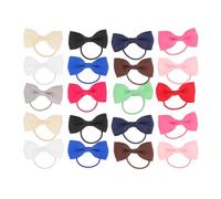 jojofuny 30pcs Small Dog Hair Bows with Rubber Bands for Puppies and Poodles, Canvas Material with Cute Patterns, Easy Maintenance and Sturdy for Everyday Wear, for Special Random Color