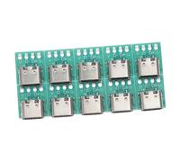 jojofuny 30pcs USB C Connector Board Type C Female Connector for DIY Cable Wire Pcb Converter Board for Data Line