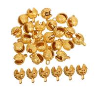 jojofuny 30pcs Vintage Tibetan Style Alloy Tiger Head Bells Mini Pendants for Jewelry Making DIY Craft Wind Chimes Hair Accessories Home Decoration