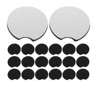 jojofuny 30pcs White Rubber Sublimation Coasters Blanks for Cup Holders and Home Use, 7cm round Non-slip Drink with Textured Bottom, Strong Resistance and Versatile Protection
