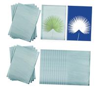 jojofuny 32 Sheets Cyanotype Paper Kit with Clear Panel Solar Activated Sun Print Paper for DIY Arts Photograms Botanical Prints Natural Fiber PVC Material High Sensitivity Craft Supplies