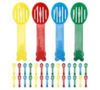 jojofuny 32pcs Pet Cleaning Shovel Small Pet Litter Scoop Plastic Reptile Cage Scoop Hamster Bath Scooper for Guinea Pig Gerbil