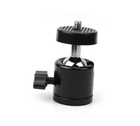 jojofuny 360degree Mini Tripod Head Pan for Cameras Compact Threaded Ball Head Lightweight Black Design for Easy Portability and Smooth Movement