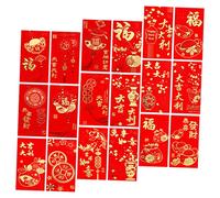 jojofuny 36pcs Chinese Year Red Envelopes Rabbit Theme Creative Thick Paper Money Pouches with Auspicious Blessing Patterns Traditional Hongbao for Spring Festival Gift Giving Random Color