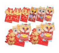 jojofuny 36pcs Chinese Year Red Money Envelopes with Dragon Pattern Paper Red Packets for Spring Festival Gift Giving Bright Design for Luck and Blessings Mixed Styles