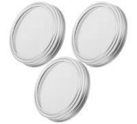 jojofuny 3pc Stainless Steel Sprouting Lids 86mm for Wide Mouth Mason Jars with Easy Draining and Soaking Function, for Growing Broccoli Sprouts and Bean Sprouts in Kitchen and House