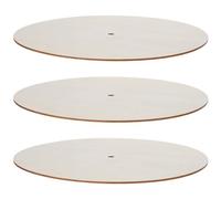 jojofuny 3pcs 30cm DIY Wooden Clock Face Kit Unfinished Natural Wood Round Wall Clock Base for Crafts, Painting, Sublimation Decoration