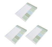 jojofuny 3pcs A5 Colored Time Management Notepad Set - Undated Weekly Plan and Daily Checklist Organizer with Habit Tracker - Spiral Bound Personal Planner for Home, Office, and School
