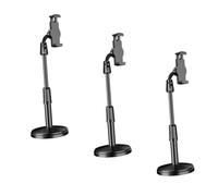 jojofuny 3pcs Adjustable Phone Holder Rotatable Desktop Mobile Phone Stand for Watching Videos and Filming Compatible with All Smartphones Portable and Black