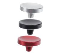 jojofuny 3pcs Aluminum Alloy Soft Shutter Release Button for Camera Replacement Ergonomic Concave Design with Silver Black Red Colors Quick Control for DSLR Photography