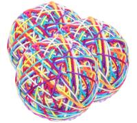 jojofuny 3pcs Big Yarn Ball Toy for Cats Bite-resistant Kitten Plaything Interactive Household Cat Playthings for Indoor Fun and Rolling Games