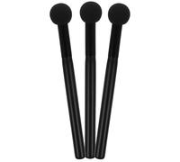 jojofuny 3PCS Black Latex Sponge Concealer Brushes Set, Dual-Purpose Round Head Makeup Blending Brushes for Face and Lips, Professional Smudge and Shadow Blending Tool for Women and