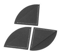 jojofuny 3pcs Black Pu Leather Triangular Corner Bookmarks, Portable Mini Page Markers Corner Protection, Versatile Reading Book Accessories for Students and Book Lovers