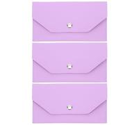 jojofuny 3pcs Cash Wallet - Long Pu Leather Wallet for Women - Cash Holder Organizer Pouch Envelope Bag with Snap Button for Receipts Budgeting