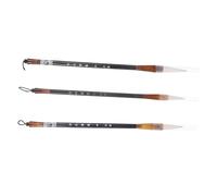 jojofuny 3Pcs Chinese Calligraphy Brush Durable Wolf Hair for Beginners Large Medium Small Traditional Kanji Sumi Drawing Pen Kit with Random Style