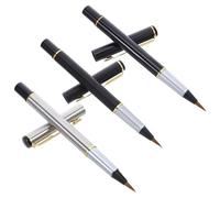 jojofuny 3pcs Chinese Calligraphy Brush Pen with Soft Tip Refillable Ink Fountain Pens for Japanese and Chinese Writing Lightweight Stainless Steel Markers for Artist Lettering and