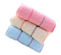 jojofuny 3Pcs Cotton Washcloth Water-Absorbent Towel Thickened Face Towels Quick-Drying Soft Personal Use Travel Size 68X31Cm