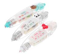 jojofuny 3pcs Decorative Correction Tape with Cute Animal Patterns Dual Function DIY Press Tape for Planners Notebooks Textbooks Practical Versatile Adorable Designs