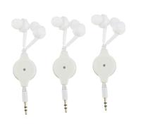 jojofuny 3pcs Double Pull Telescopic Headphones Earphone In-ear Earplugs for Sleep Noise Cancelling Retractable Earphone White for Girls Headphones