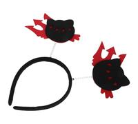 jojofuny 3pcs Evil Halloween Cat Bopper Headband Cat Ears Cosplay Prop Halloween Costume Accessories for Women Girls Spooky Party Decor