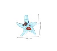 jojofuny 3pcs Glass Pendant Ocean-inspired Collectible Ornaments for Beach Decor Blue Red Green Glass Art Figurines for Home Table Desk Accessories
