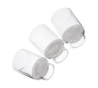 jojofuny 3pcs Laboratory Glass Crucible Filter 40ml with Fritted Sand Core, Reusable and High Heat Resistant Glass Crucible for Sample Separation in Teaching Labs and Professional Chemistry
