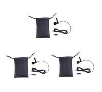 jojofuny 3pcs Lavalier Lapel Microphone Professional Grade Mic Easy Clip System for Recording Podcast Interview Video Conference and Smartphone Use
