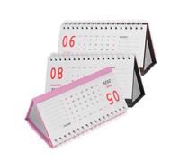 jojofuny 3pcs Mini Desk Calendar Compact Standing Flip Planner for Office Home School Perpetual Desktop Calendar with English Layout for Efficient Management and Workspace Organization