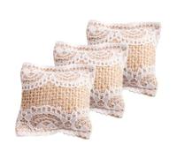 jojofuny 3pcs Miniature Lace Throw Pillows for Dollhouse Soft Cushions for Mini Sofa DIY Decorations Realistic Touch Easy Maintenance for Whimsical Themes