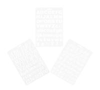 jojofuny 3pcs Multi-Function Letter and Number Stencils for Painting and Drawing, Reusable Pet Plastic Craft Template Simple Design, Practical Use for Creative DIY Crafts and Scrapbooking