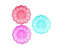 jojofuny 3pcs Multi-grids Egg Storage Box Organizer for Kitchen Egg Holder Tray Creative Delicate Plate Random Color