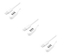 jojofuny 3pcs Multi-port Usb Charger Hub Fast Charging Phone Charger Hub Extension Line Compact Portable