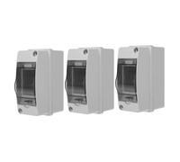jojofuny 3pcs Outdoor Electric Protection Box with Transparent Window Din Rail Distribution Case for Agricultural Machinery Charging Stations Weatherproof Disconnect Cover Miniature Circuit