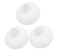 jojofuny 3pcs Paper Lanterns Outdoor Paper Lantern Shade DIY Color Shade Living Decorative Hanging Lamp Party Round Small Style White