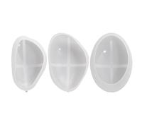 jojofuny 3pcs Pebble Molds Silicone: Stone Jewelry Craft Molds for Resin Art - Epoxy Casting Mould Rock Mould for Soap Candle Plaster Concrete Jewelry Making