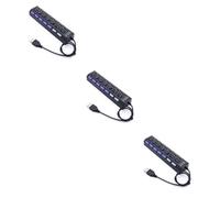 jojofuny 3pcs Port Usb Hub Individual Black Usb Adapter for Rapid Data Transfer Pc and Laptop Indicators Downward Compatible