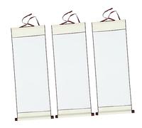 jojofuny 3Pcs Portable Chinese Calligraphy Paper Scrolls Blank Scrolls for Painting Writing Practice Home Office Wall Decoration