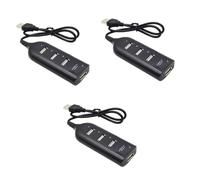 jojofuny 3pcs Portable USB Hub Ports for Laptop PC Computer USB Splitter for Xp Vista Data Expansion Hub for Multiple Devices