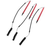 jojofuny 3PCS Red Stylus Pen Set with Spring Rope for Touchscreen Phones and Tablets, Universal Tablet Touch Screen Writing and Drawing Pen, Compatible with Mobile Devices and Laptops